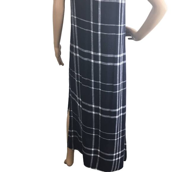Vince Camuto Navy/White Plaid Summer Slip Dress Size S - Picture 10 of 13
